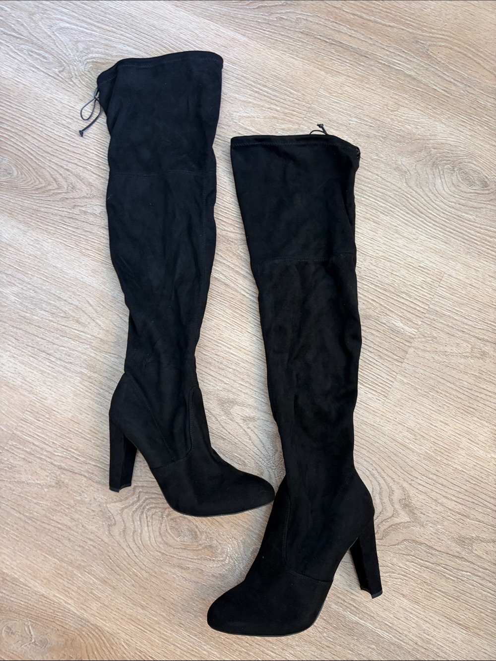 Wild Diva Black Over-the-Knee Women's High Heel Boots size 10